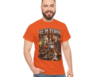 New York Knicks Basketball Player Tee | Stadt Skyline Retro Hoop Shirt