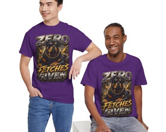 Zero Fetches gegeben T-Shirt | Sarkastischer Hundeschädel-Grafik-T-Shirt