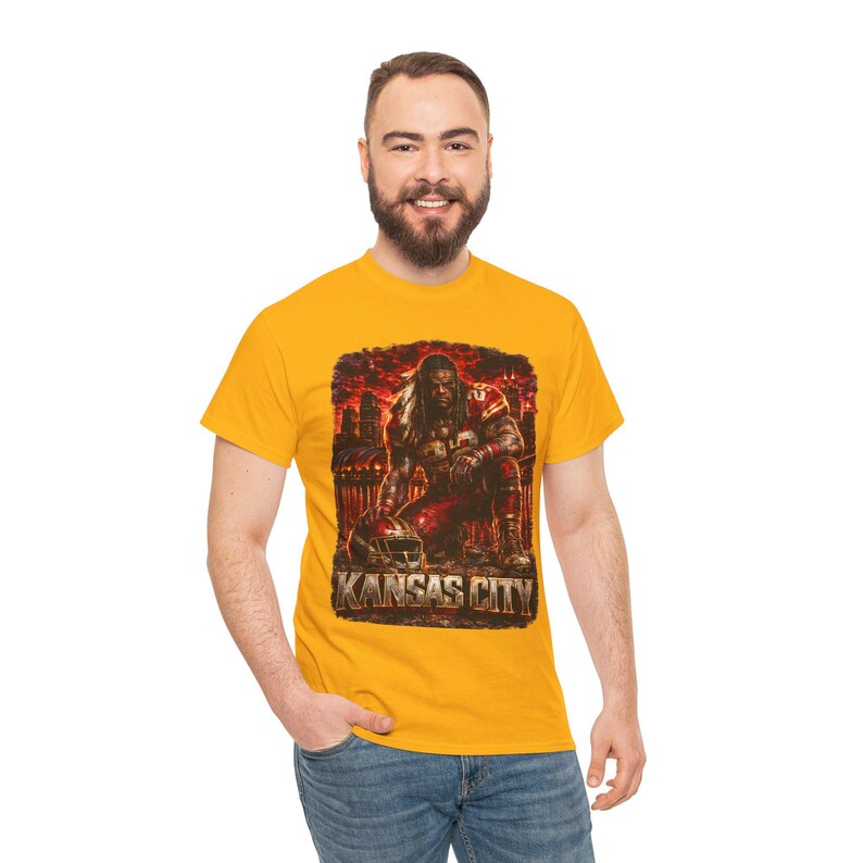Kansas City Viking Warrior T-Shirt | Skull Guitar Rock Graphic Tee image 11