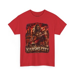 Kansas City Viking Warrior T-Shirt | Skull Guitar Rock Graphic Tee image 6