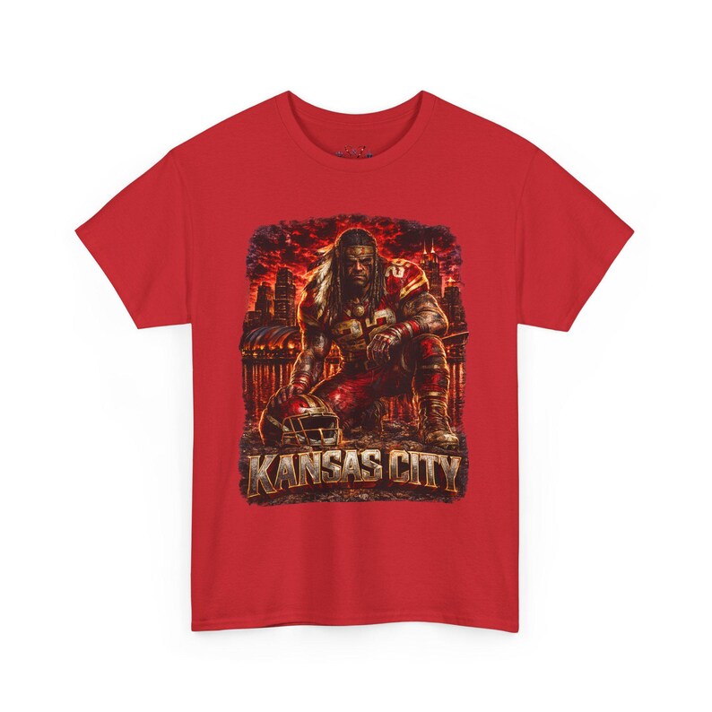 Kansas City Viking Warrior T-Shirt | Skull Guitar Rock Graphic Tee image 6