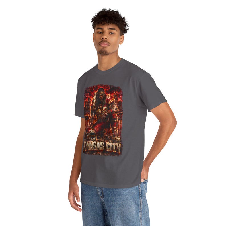 Kansas City Viking Warrior T-Shirt | Skull Guitar Rock Graphic Tee image 12