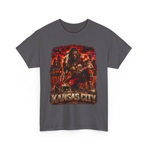 Kansas City Viking Warrior T-Shirt | Skull Guitar Rock Graphic Tee image 7