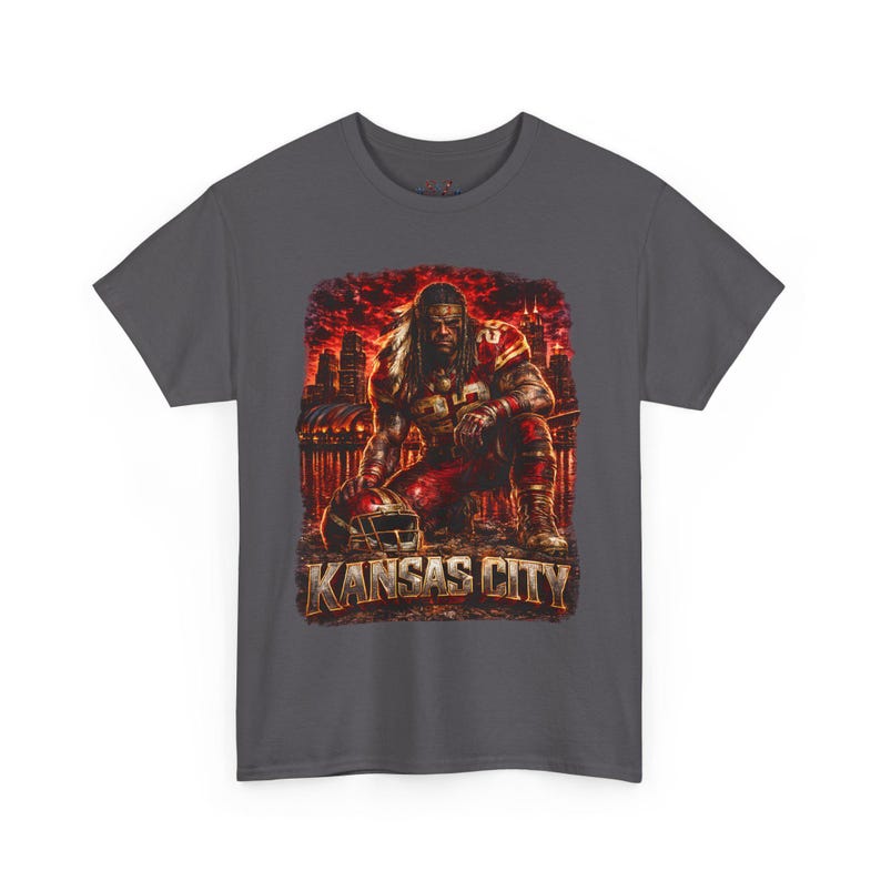 Kansas City Viking Warrior T-Shirt | Skull Guitar Rock Graphic Tee image 7