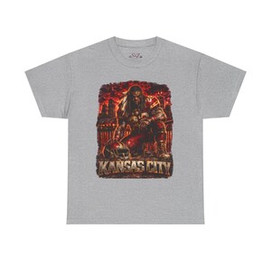 Kansas City Viking Warrior T-Shirt | Skull Guitar Rock Graphic Tee image 4