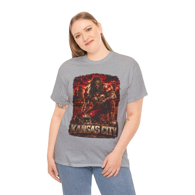 Kansas City Viking Warrior T-Shirt | Skull Guitar Rock Graphic Tee image 10