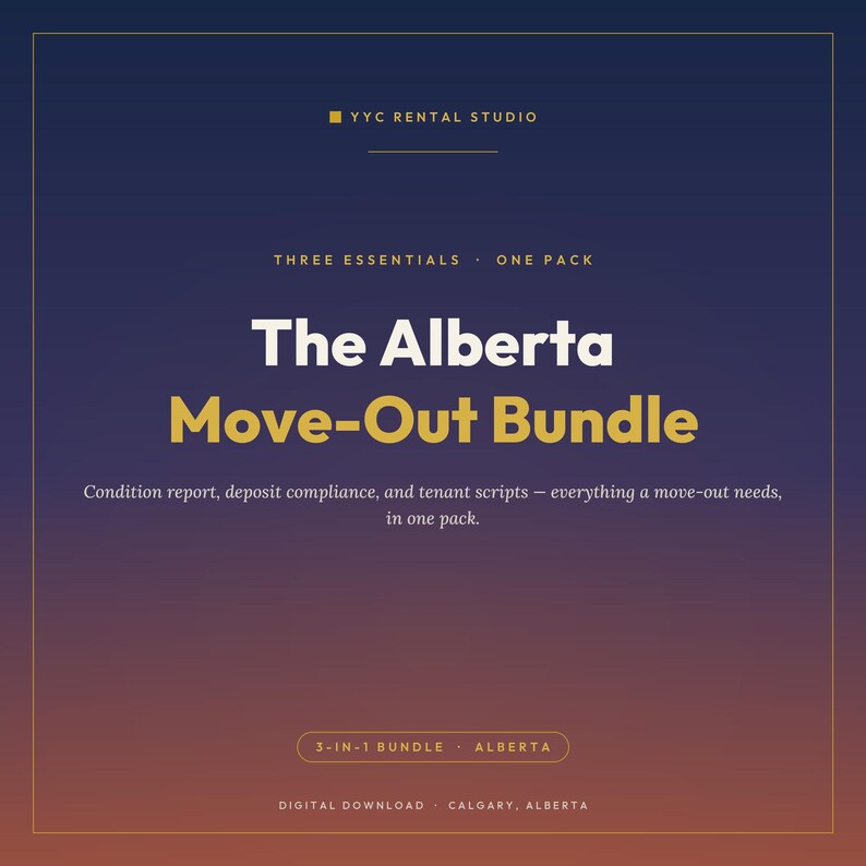 Paquete de documentación para desalojos de propietarios en Alberta / Informe de estado + Kit de depósito + Guiones para inquilinos / Plantillas RTA 3 en 1 / Descarga instantánea imagen 4