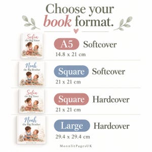 Personalised Big Sister Book or Big Brother Book, Promoted to Big Sister Gift, New Baby Sibling Gift, Custom Name Keepsake bild 8