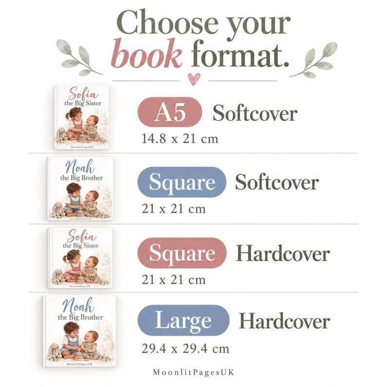 Personalised Big Sister Book or Big Brother Book, Promoted to Big Sister Gift, New Baby Sibling Gift, Custom Name Keepsake bild 8