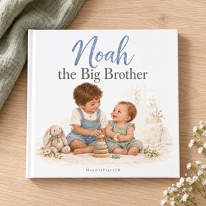 Personalised Big Sister Book or Big Brother Book, Promoted to Big Sister Gift, New Baby Sibling Gift, Custom Name Keepsake bild 11