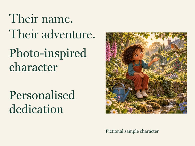 Personalisiertes Foto-Bilderbuch (PDF) für Kinder, wähle dein Abenteuer, individuelle Kinderfigur, digitales Geschenk nach Maß Bild 5