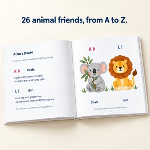 Personalised Alphabet Book for Baby, Custom Name ABC Book, First Birthday Gift, Baby Shower Keepsake bild 5