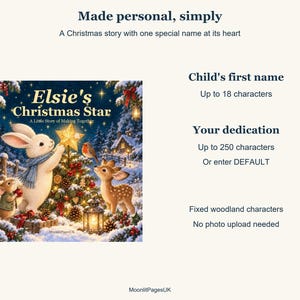 Personalised Christmas Book for Kids, Christmas Eve Box Gift, Custom Name Star Story, Xmas Keepsake Bild 7