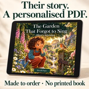 Personalisiertes Foto-Bilderbuch (PDF) für Kinder, wähle dein Abenteuer, individuelle Kinderfigur, digitales Geschenk nach Maß Bild 1