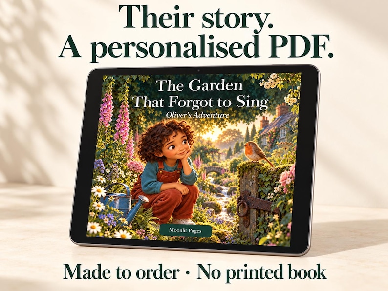 Personalisiertes Foto-Bilderbuch (PDF) für Kinder, wähle dein Abenteuer, individuelle Kinderfigur, digitales Geschenk nach Maß Bild 1
