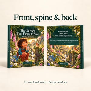 May include: A 21 cm hardcover book titled The Garden That Forgot to Sing: Oliver's Adventure. The front cover shows a child in overalls in a garden with a robin, while the back cover features text about the story. The spine reads Oliver's Adventure.
