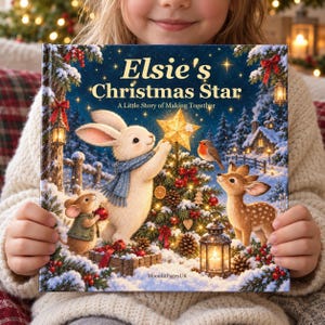 Personalised Christmas Book for Kids, Christmas Eve Box Gift, Custom Name Star Story, Xmas Keepsake Bild 1