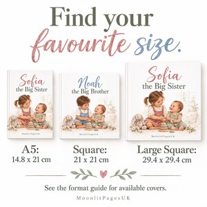 Personalised Big Sister Book or Big Brother Book, Promoted to Big Sister Gift, New Baby Sibling Gift, Custom Name Keepsake bild 9