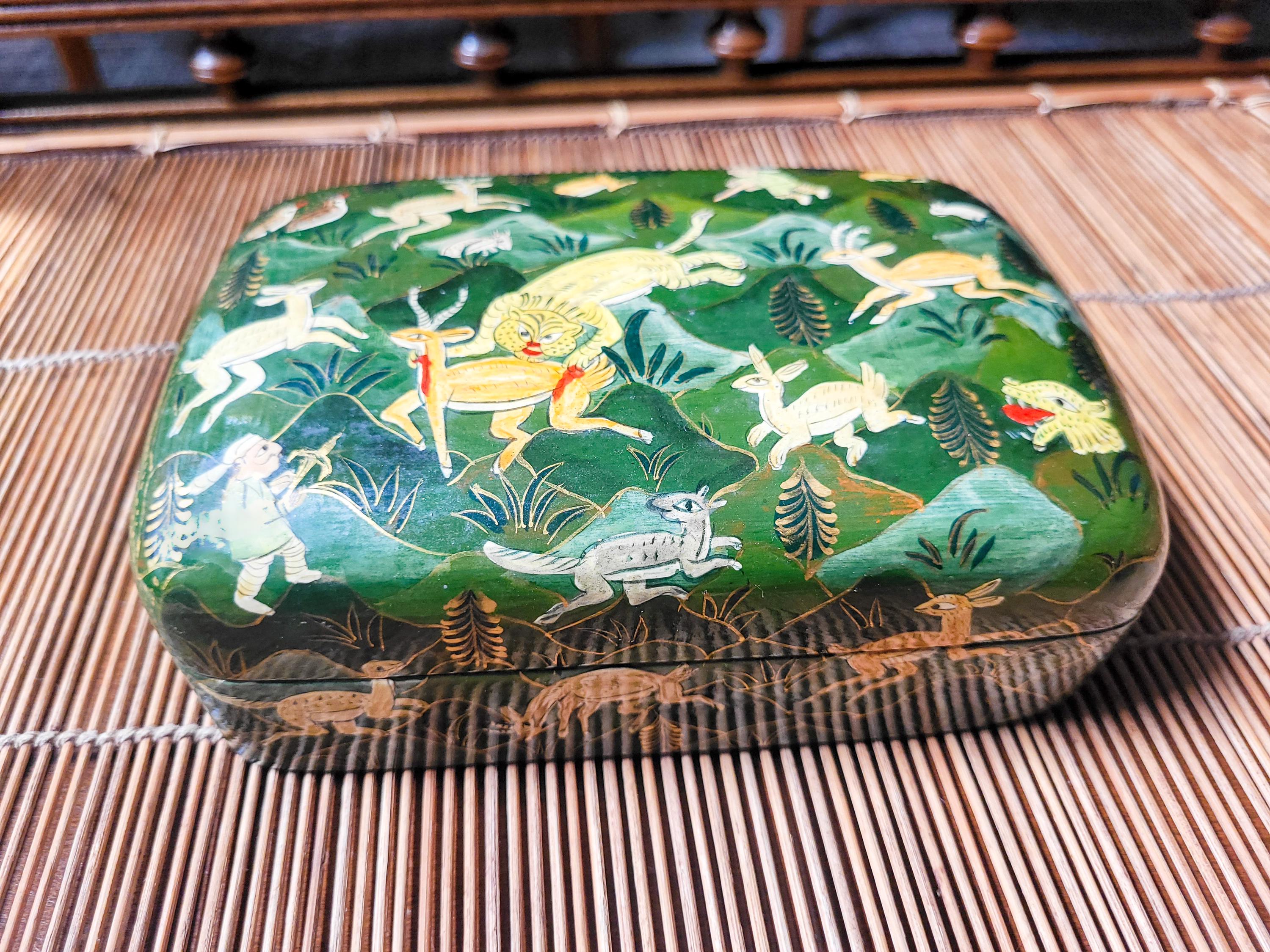 Kashmir Paper Mache Trinket Box - Etsy
