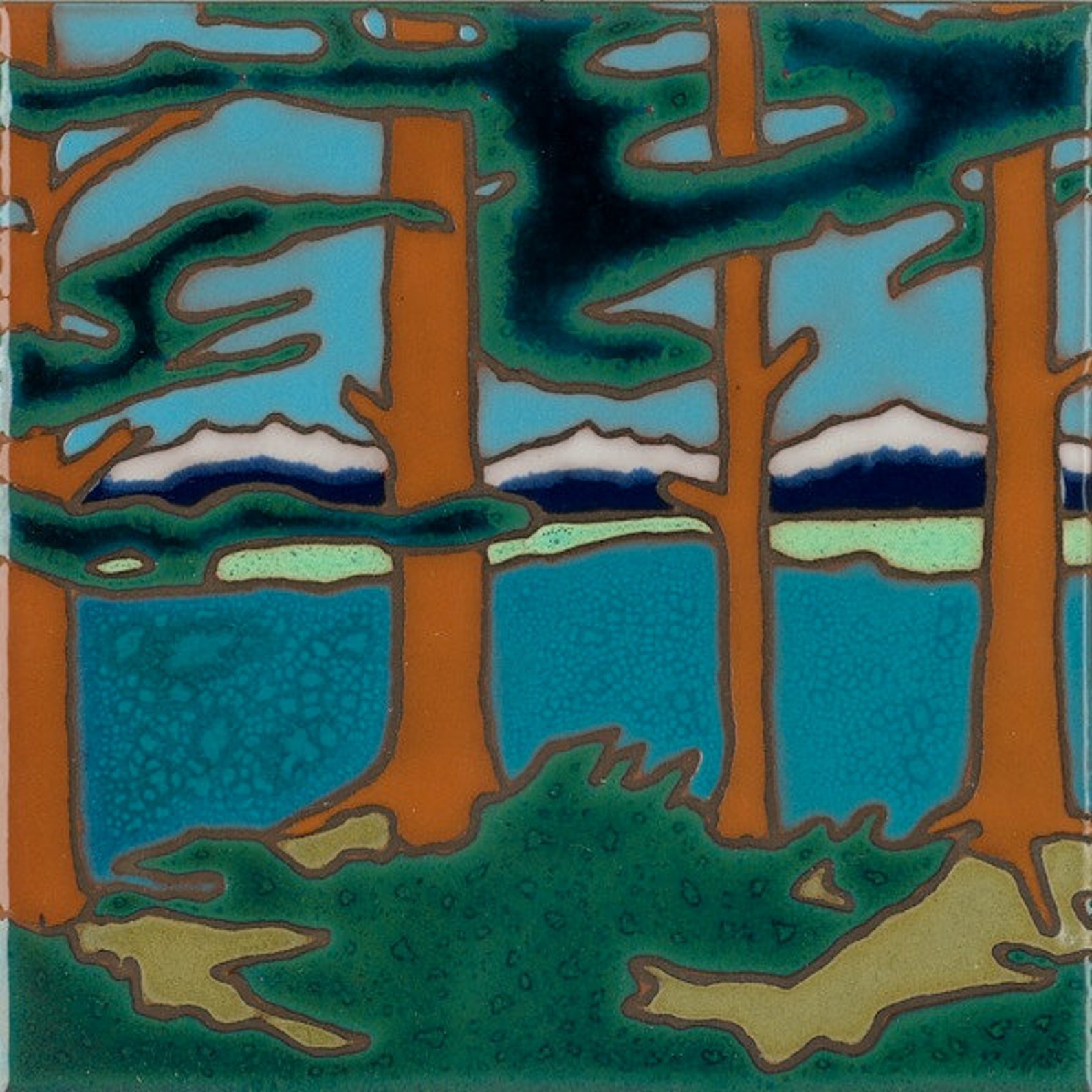 Ceramic Tile Hot Plate Wall Decor Installationhand Etsy