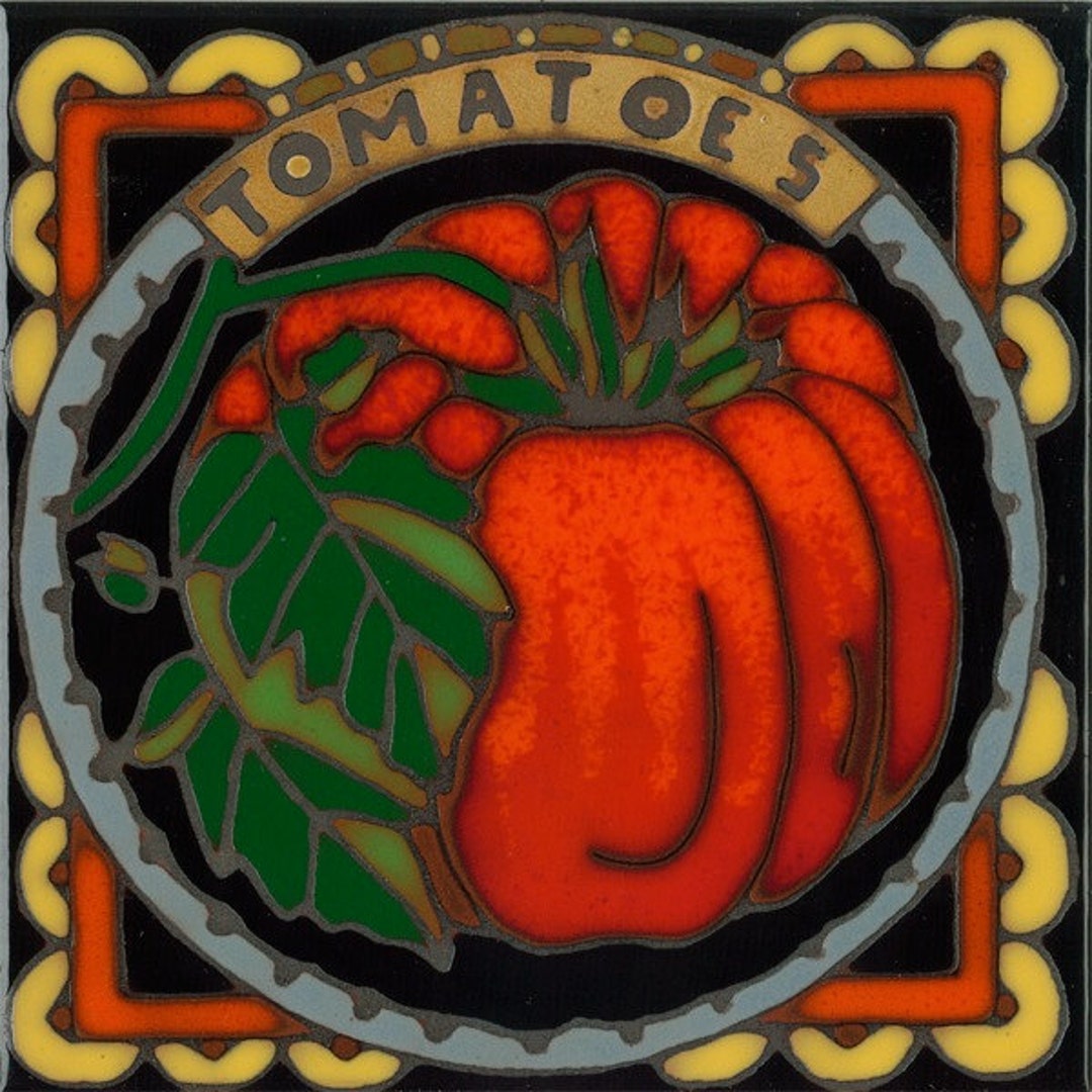Tomato Hot Plate Wall Decor Coaster Kitchen Backsplash Etsy