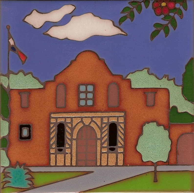 The Alamo Mission In San Antonio Texas Ceramic Tile Hand Image 0