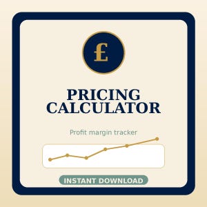 Small Business Pricing Calculator Spreadsheet, Profit Margin Tool (Excel)