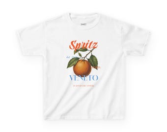 Spritz Orange Illustration Kids Tee | Veneto Vintage Fruit Graphic