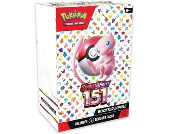 Paquete de 151 sobres de refuerzo de Pokémon TCG Scarlet & Violet, sellados, nuevos (6 sobres). Sello original de fábrica.
