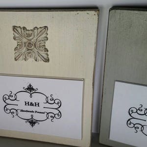 Hecho a mano pintado marco gris o ostra blanco madera Deco | Etsy