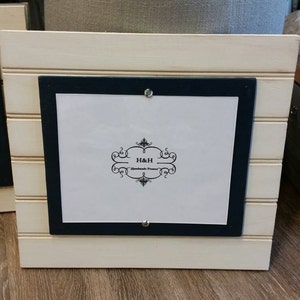 Beadboard Frame Handmade Beadboard Picture Frame: Oyster White & Navy, 8x10 Photo - Etsy