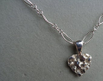 Silver .925 heart with silver chain,