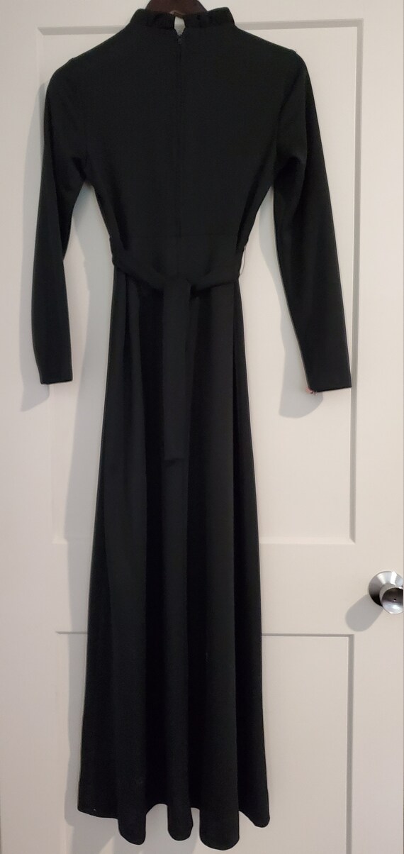 Vintage V-Neck Black Gown - image 7