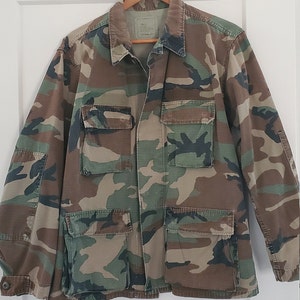 Vintage Army Jacket - Sz. Medium - Surplus Standard Issue Button Down Military Jacket