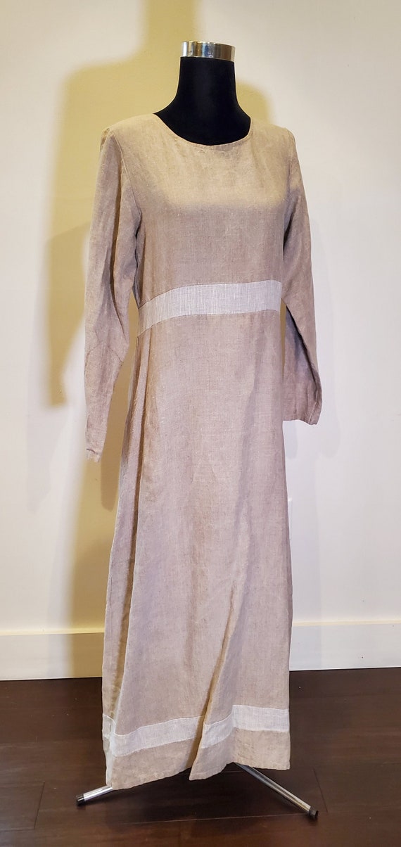 Vintage 100% Linen Dress by Aly Wear - Made in Pen