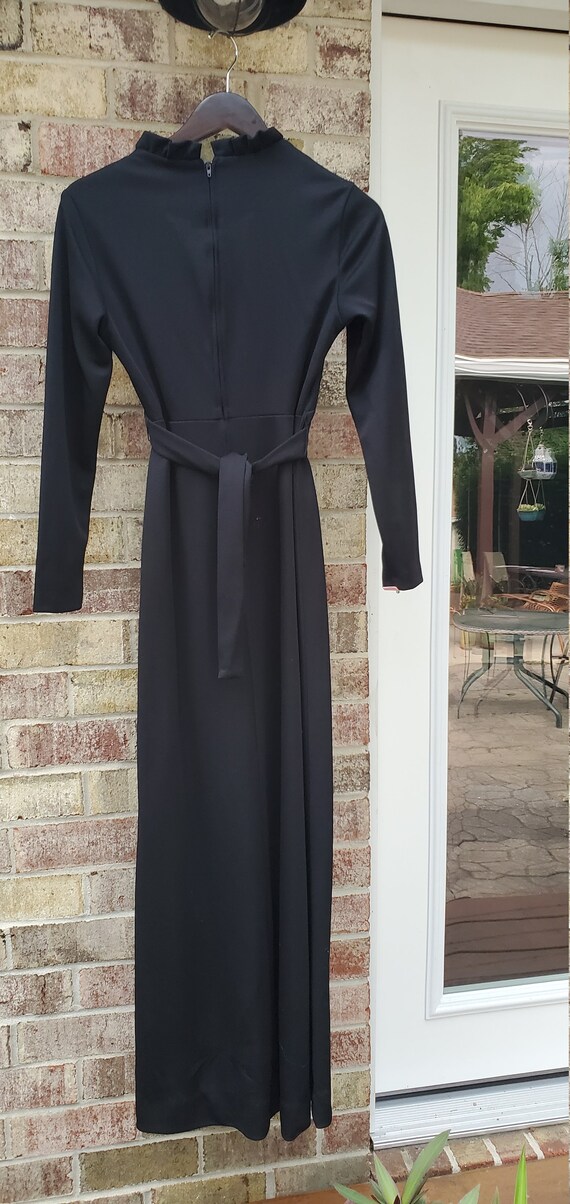 Vintage V-Neck Black Gown - image 6