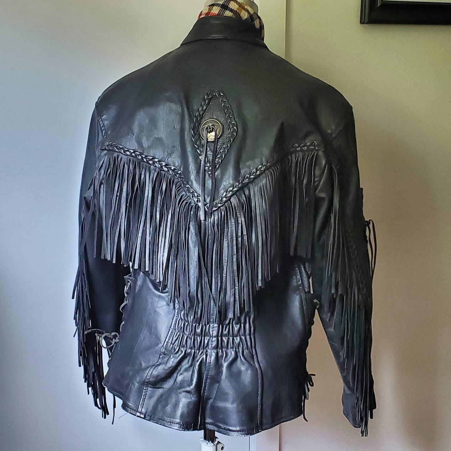 ジャケット・アウター vintage HARLEYDAVIDSON fringe design Vintage Harley Davidson Leather Motorcycle Jacket from 1989