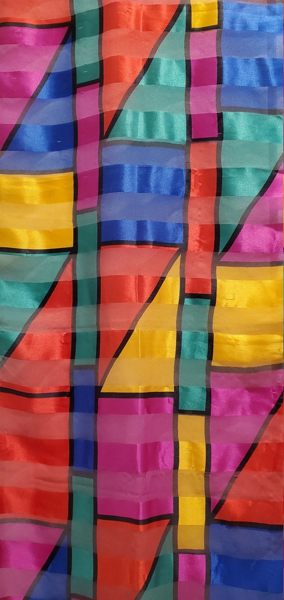 Colorful Vintage Stained Glass Scarf