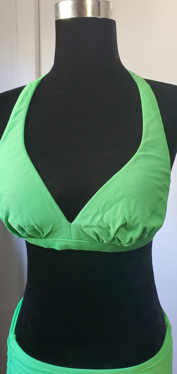 1960s Lime Green bikini - vintage swimsuit - image 4
