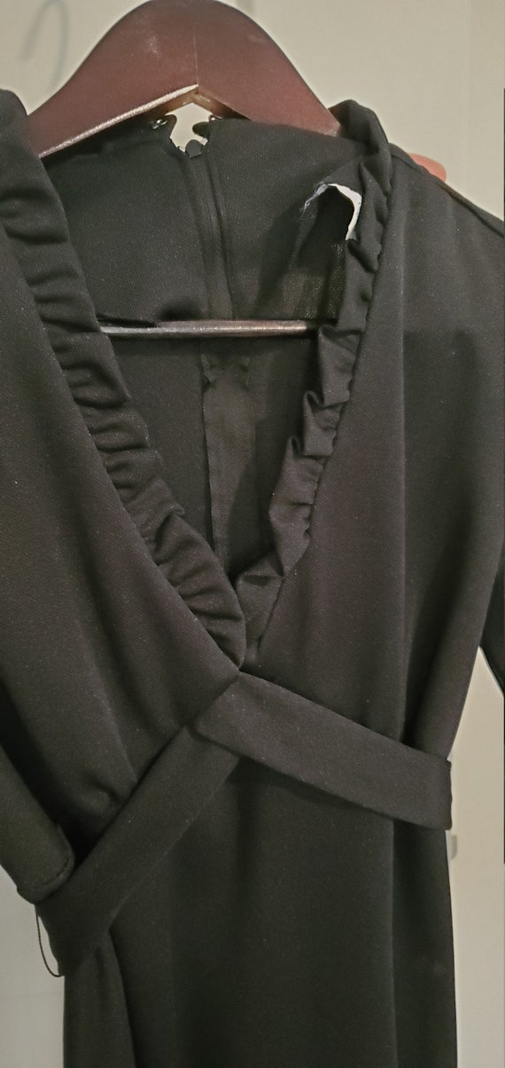 Vintage V-Neck Black Gown - image 3