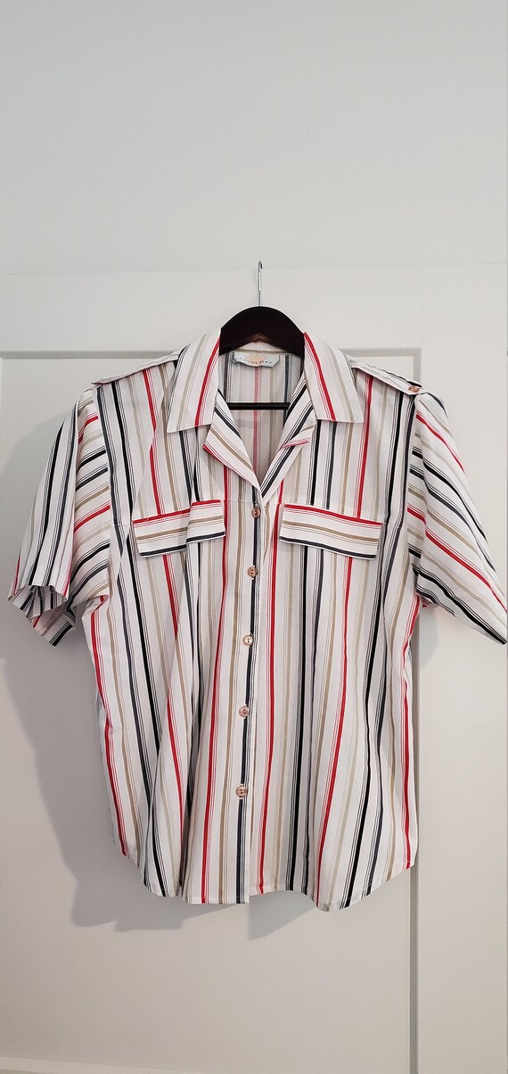 1980s Coral Bay button down striped shirt