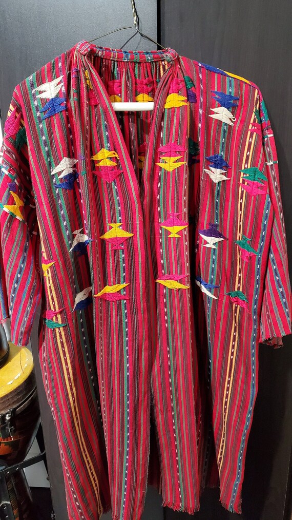 Vintage 1970s Guatemalan Handwoven Cotton Tunic