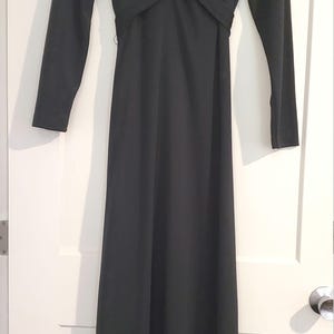 Vintage V-Neck Black Gown