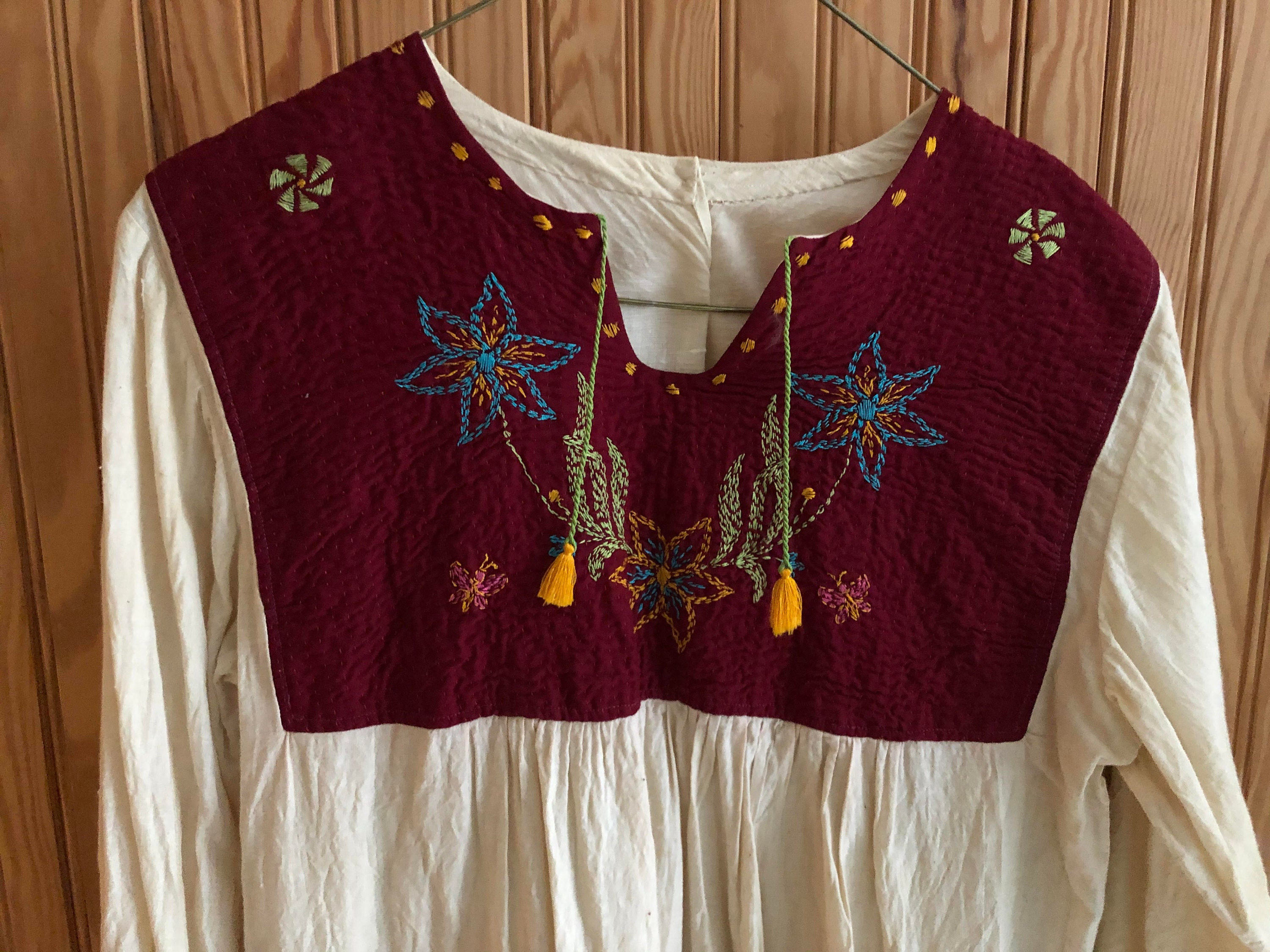 Mayan Handmade Cotton Dress with Embroidery Mayan Handmade Cotton Dress with Embroidery