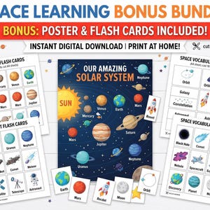 Solar System Busy Book – Preschool Printable Space Learning Activities (PDF Download)