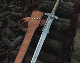 Handmade Damascus Steel Conan the Barbarian Sword Replica, Medieval Atlantean Sword, Fantasy Blade Gift for him