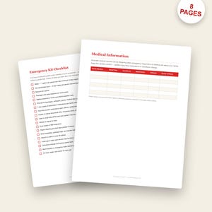 Emergency Binder Printable | In Case of Emergency Planner PDF | Family Household Info Organizer | Important Documents