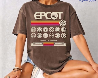 Comfort Colors Disney Epcot Community Tomorrow Shirt, Epcot Flower and Garden 2026 Epcot Drinking Shirt, Epcot Food & Wine Matching Tee