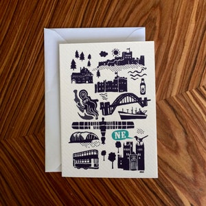 Carte de voeux vierge North East Icons