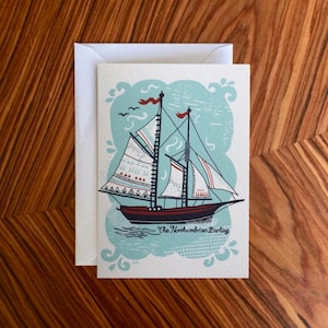 Carte de voeux vierge pour bateau Northumbrian Darling Sail